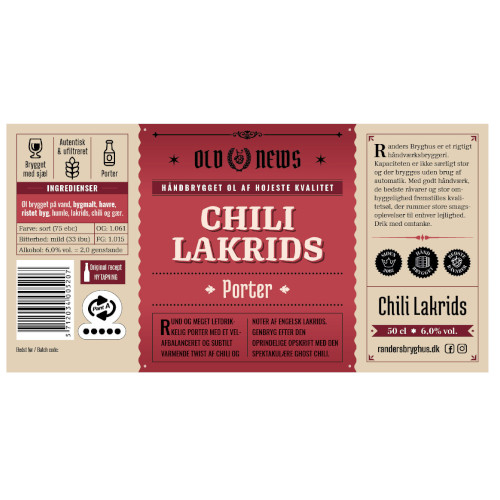 Old News: Chili Lakrids Porter 6,0% 20L
